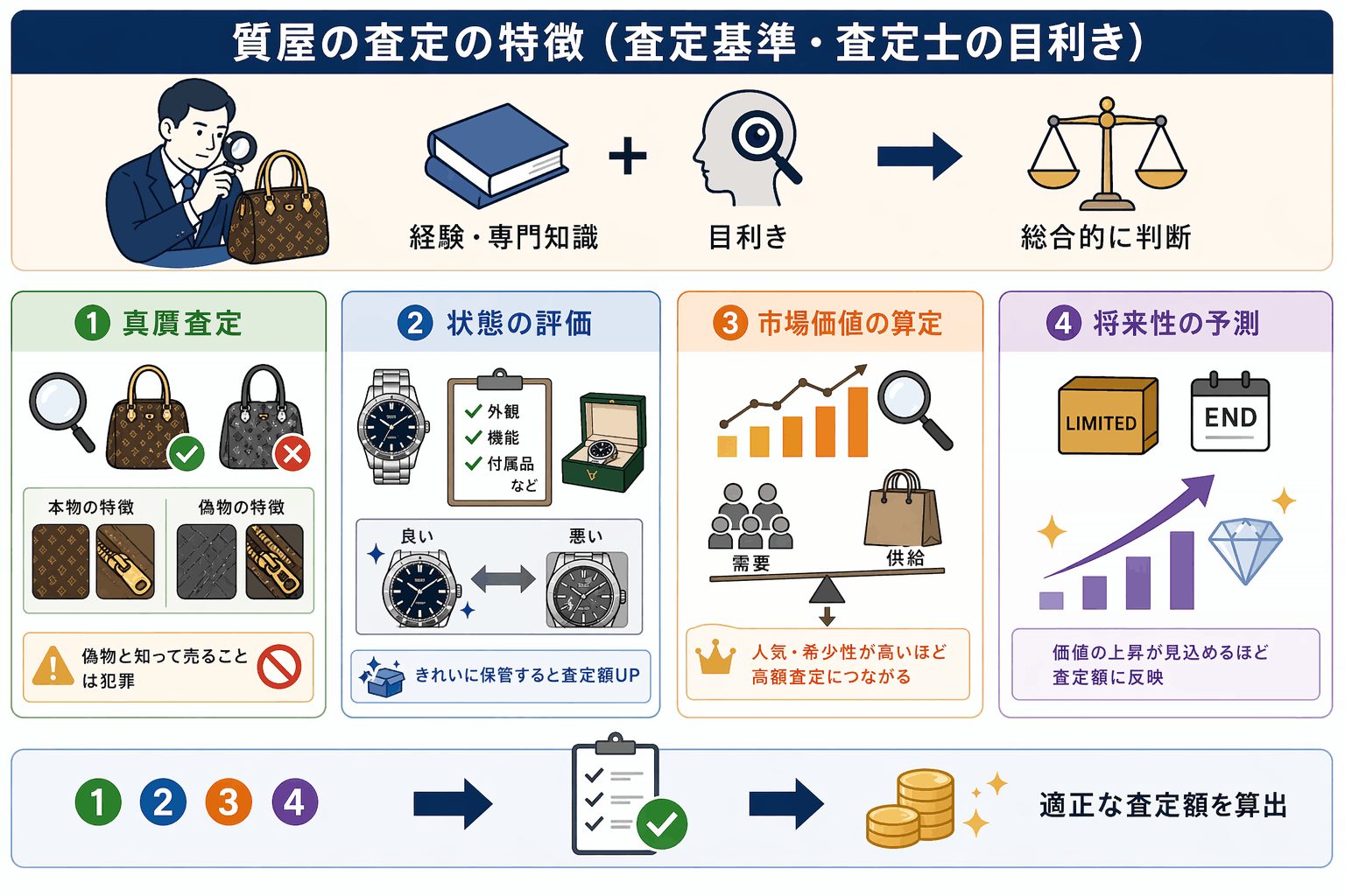 質屋の査定の特徴を解説